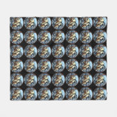 Bärenkunst Blanket Nationalkünstlerische Bärendeck Fleecedecke (Vorderseite (Horizontal))