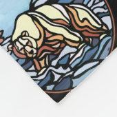 Bärenkunst Blanket Nationalkünstlerische Bärendeck Fleecedecke (Ecke)