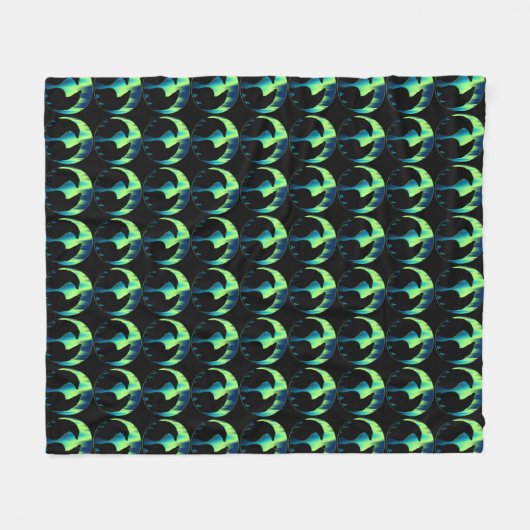 Bärenkunst Blanket Nordlichter Bärendecke Fleecedecke (Vorderseite (Horizontal))