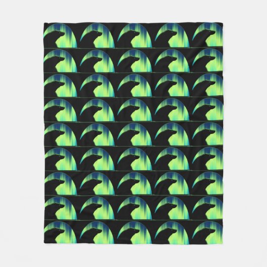 Bärenkunst Blanket Nordlichter Bärendecke Fleecedecke (Vorderseite)