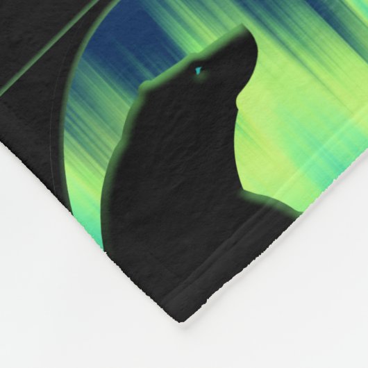 Bärenkunst Blanket Nordlichter Bärendecke Fleecedecke (Ecke)