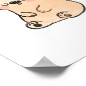 Bärenkunst niedliches Kinderzimmer Poster (Ecke)