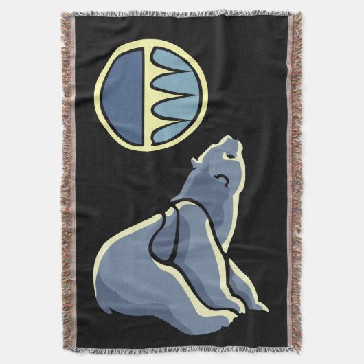 Bärenkunstblanket-Native-Polar-Bärenklemme Decke (Vorderseite Vertikal)