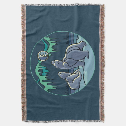 Bärenkunstblanket-Native-Polar-Bärenklemme Decke (Vorderseite Vertikal)