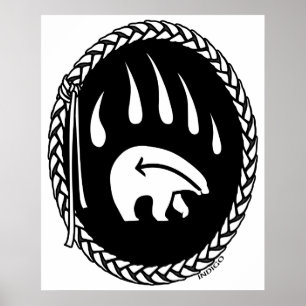 Bärenkunstposter Print Tribal Wildlife Decor Poste Poster
