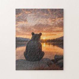 Bärenkuppe Sonnenuntergang am See Puzzle