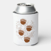 Bärenkuppenstücke auf gerötetem Hintergrund Dosenkühler (Kanne Rückseite)