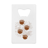 Bärenkuppenstücke auf gerötetem Hintergrund Geldbeutel Flaschenöffner (Rückseite)