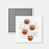 Bärenkuppenstücke auf gerötetem Hintergrund Magnet (Vorderseite/Rückseite)