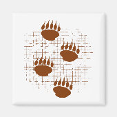 Bärenkuppenstücke auf gerötetem Hintergrund Magnet (Vorne)