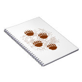 Bärenkuppenstücke auf gerötetem Hintergrund Notizblock (Rechte Seite)