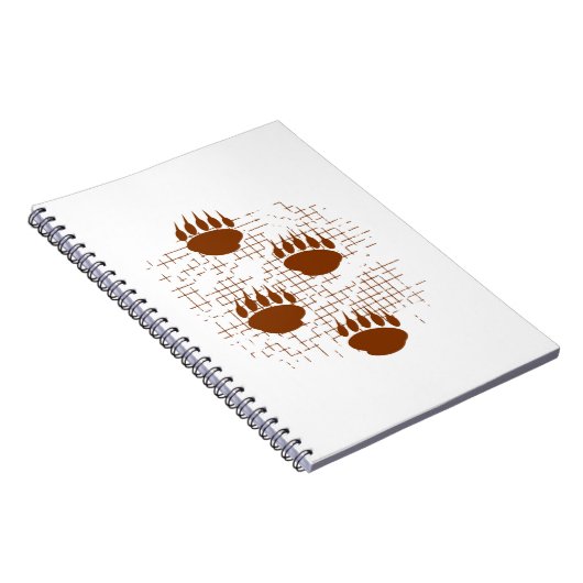 Bärenkuppenstücke auf gerötetem Hintergrund Notizblock (Rechte Seite)