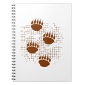 Bärenkuppenstücke auf gerötetem Hintergrund Notizblock (Vorderseite)