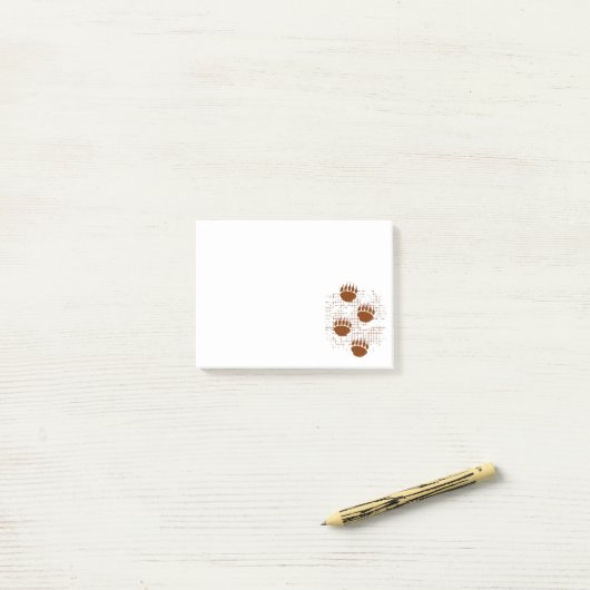 Bärenkuppenstücke auf gerötetem Hintergrund Post-it Klebezettel (Auf Schreibtisch)