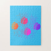 Bärenkuppenstücke auf gerötetem Hintergrund Puzzle (Vertikal)