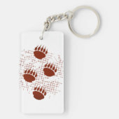 Bärenkuppenstücke auf gerötetem Hintergrund Schlüsselanhänger (Rückseite)