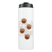 Bärenkuppenstücke auf gerötetem Hintergrund Thermosbecher (Vorderseite)