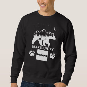 Bärenland wyoming Grizzlybär mit Hirschberg Sweatshirt