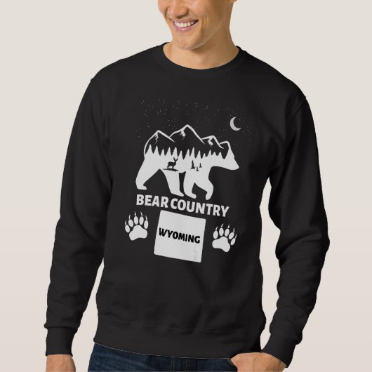 Bärenland wyoming Grizzlybär mit Hirschberg Sweatshirt (Vorderseite)