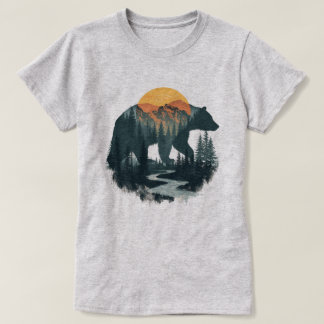 Bärenlandschaft Außengrafik T-Shirt