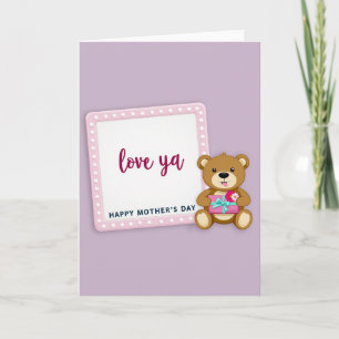 Bärenliebe Muttertags-Geschenkgutschein Karte