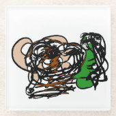 Bärenliebhaber Glasuntersetzer (Vorderseite)