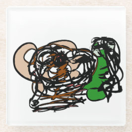 Bärenliebhaber Glasuntersetzer