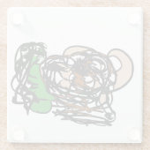 Bärenliebhaber Glasuntersetzer (Rückseite)