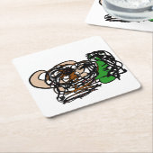 Bärenliebhaber Rechteckiger Pappuntersetzer (angewinkelt)