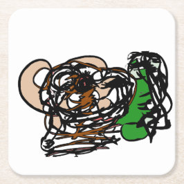 Bärenliebhaber Rechteckiger Pappuntersetzer