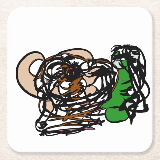 Bärenliebhaber Rechteckiger Pappuntersetzer (Vorderseite)