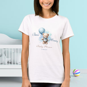 Bärenmama Aquarell-Teddybär-Baby-Party T-Shirt