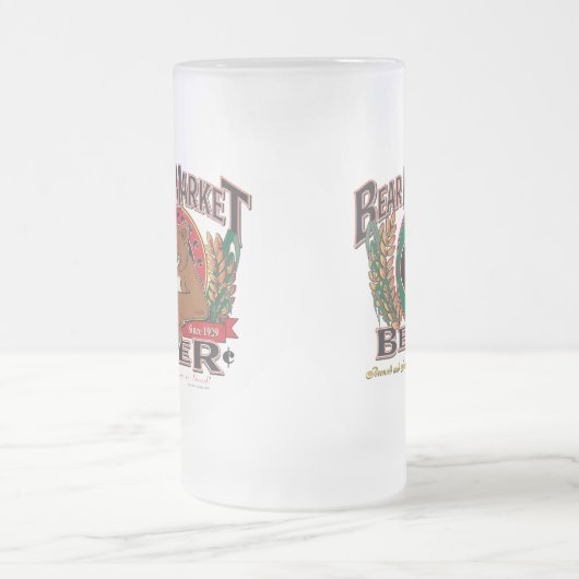 Bärenmarkt Mattglas Bierglas (Mittel)