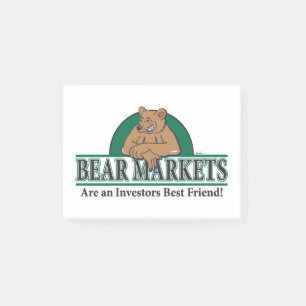 Bärenmärkte sind Investoren - beste Freunde Post-it Klebezettel
