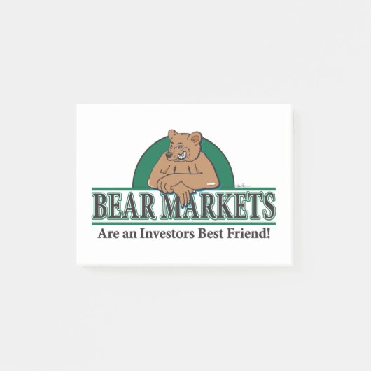 Bärenmärkte sind Investoren - beste Freunde Post-it Klebezettel (Vorderseite)
