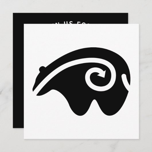 Bärenmitte Einladung (Vorne/Hinten)