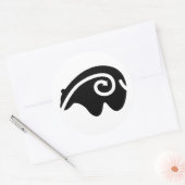 Bärenmitte Runder Aufkleber (Umschlag)