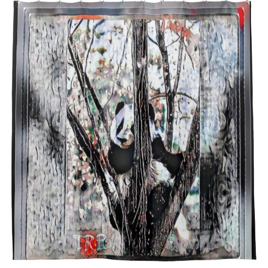 Bärenmodelle: Panda Life 01-03 Duschvorhang (Vorderseite)