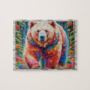 Bärenmosaik, Wilde Tiere, Fliesen, Geschenk, Puzzle