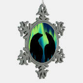 Bärenmuseum Monte San Giorgio Schneeflocken Zinn-Ornament (Links)