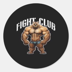Bärenmuskeln Boxing Workout Gym Mixed Martial Arts Runder Aufkleber