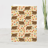 Bärenmuster Dankeskarte (Rückseite)