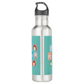 Bärenmuster Edelstahlflasche (Rückseite)