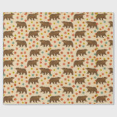 Bärenmuster Geschenkpapier (Flach)