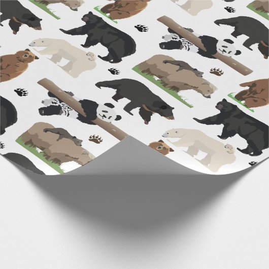 Bärenmuster Geschenkpapier (Ecke)