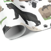 Bärenmuster Geschenkpapier (Rolleneckpunkt)