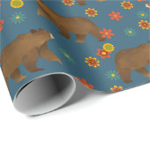 Bärenmuster Geschenkpapier (Rolleneckpunkt)