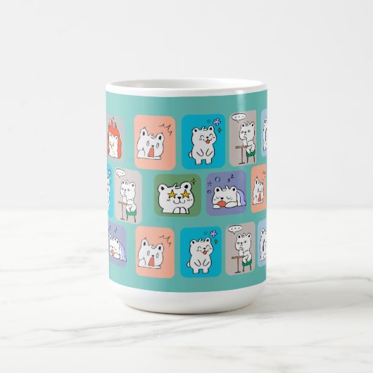 Bärenmuster Kaffeetasse (Mittel)