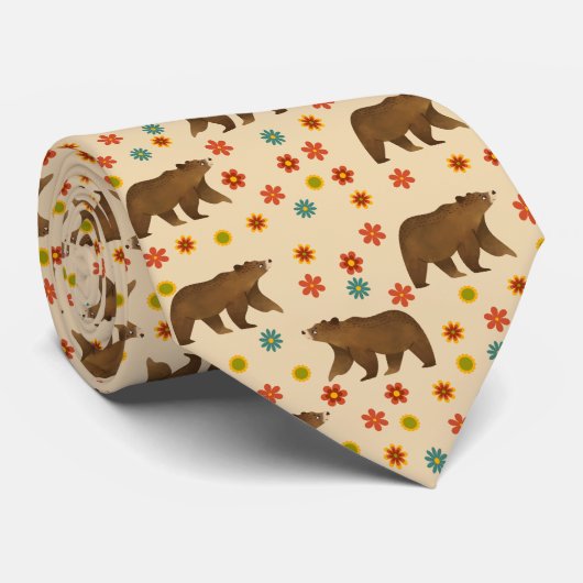 Bärenmuster Krawatte (Gerollt)