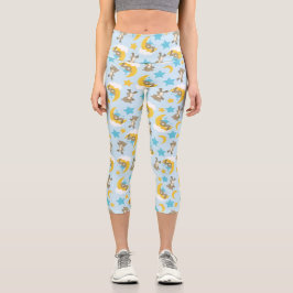 Bärenmuster, Niedliche Bären, Teddybären, Sterne Capri Leggings